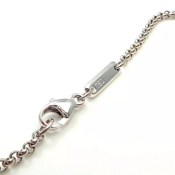 Authentic Chopard 18k White Gold Simple Chain Necklace 16.75" - Picture 7 of 7